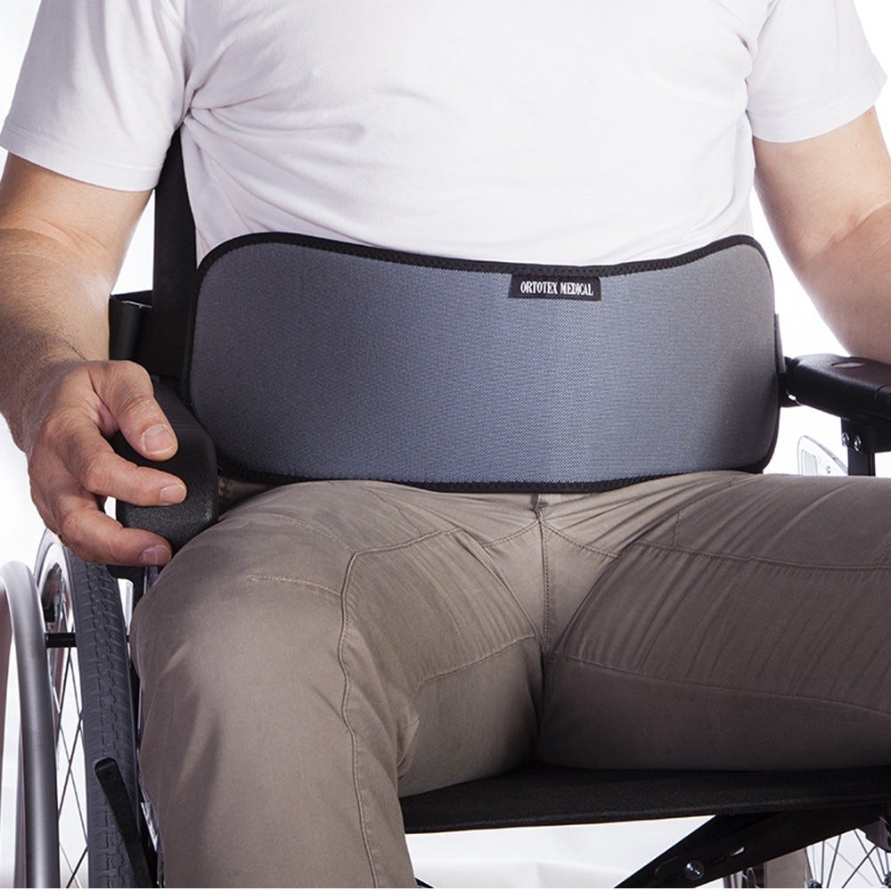 Ceinture abdominale de maintien pour fauteuil roulant, Avec boucles, Matériau respirant