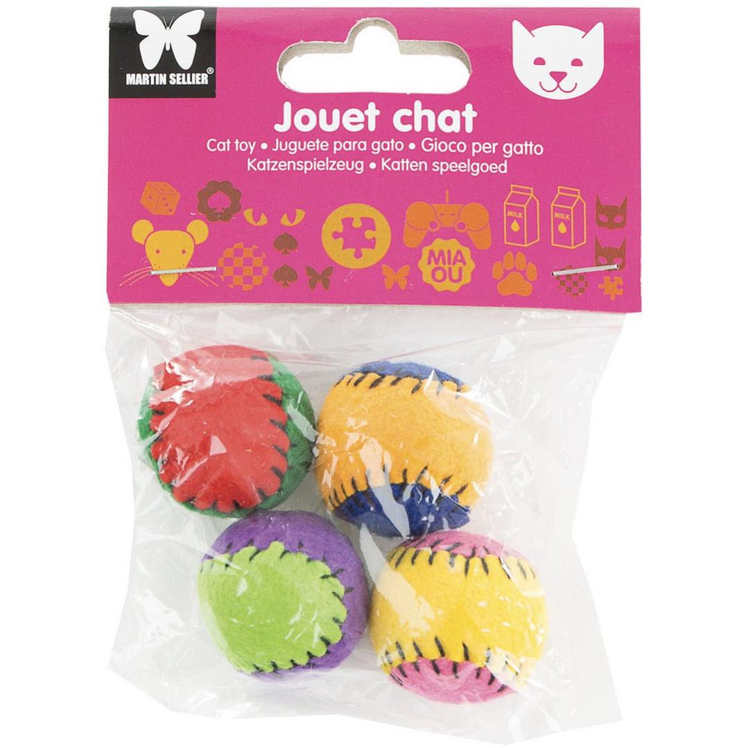 Lot De 4 Balles Feutrine Pour Chats Martin Sellier Avec Grelot Interne Balle De 3 Cm 87929610 Lot De 4 Balles Feutrine Pour Chats Martin Sellier Avec Grelot Interne Balle De 3 Cm 87929610