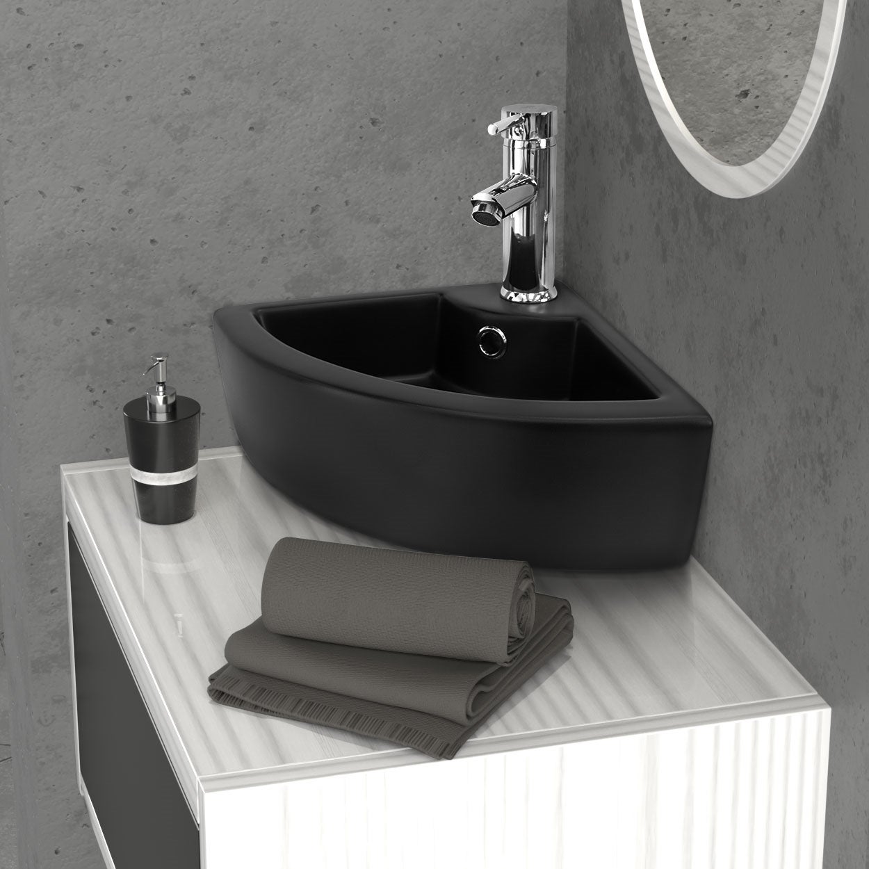 Lavabo Angolare In Ceramica Lavabo Manuale Con Troppopieno X X