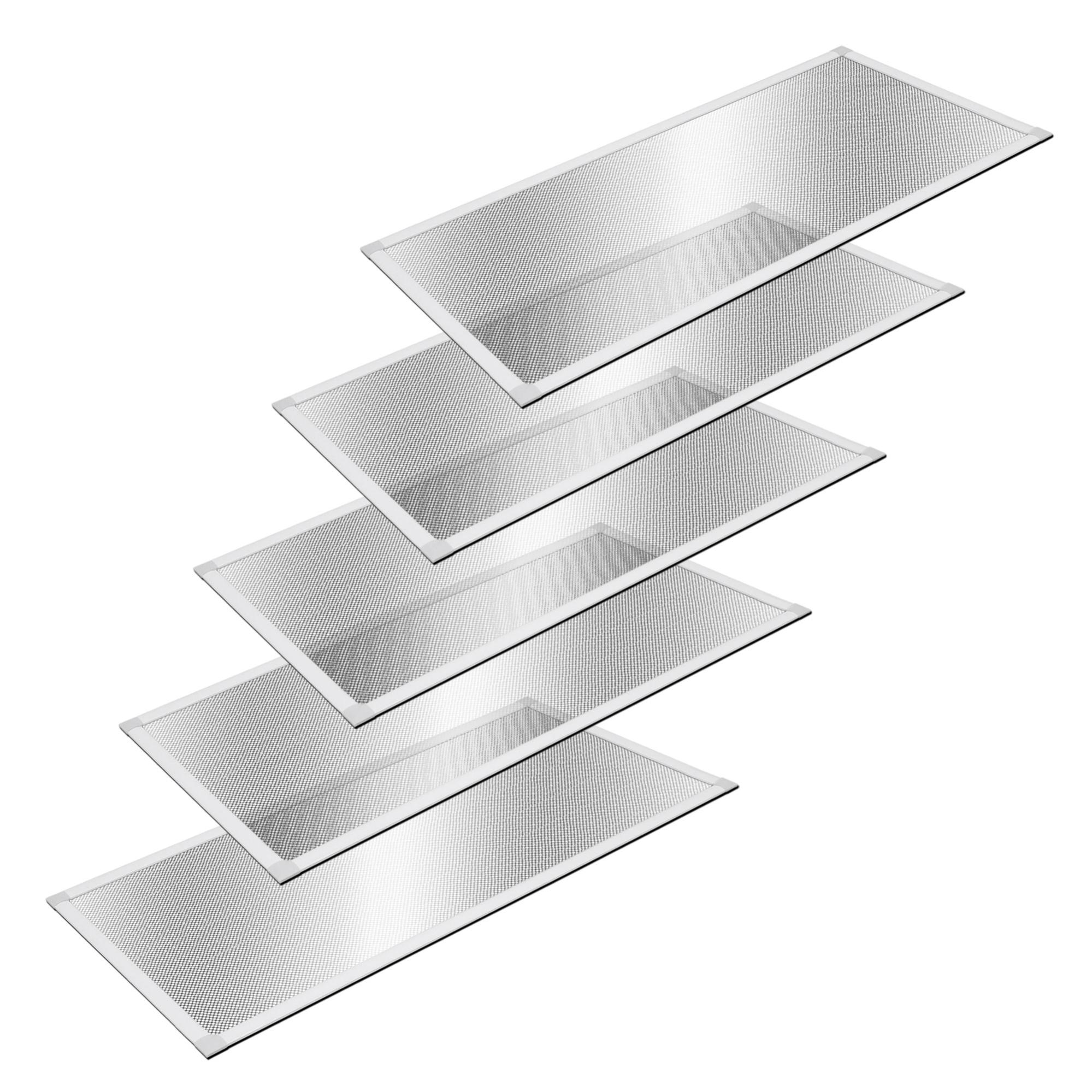 2 Griglie Di Ventilazione In Alluminio Nero, 80x300 Mm, Per Armadi, Mobili, Frigoriferi, Fori Per Viti