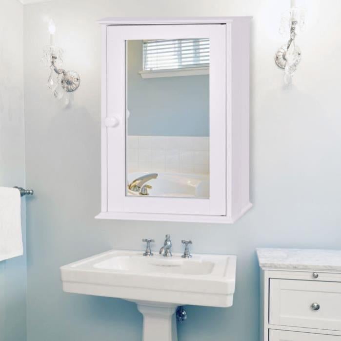 Armoire murale salle de bain, placard de rangement toilettes, avec