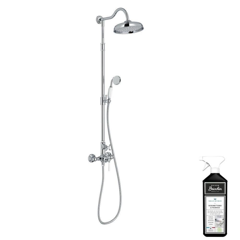 Colonne de douche JACOB DELAFON Cléeo 1889 Chrome + nettoyant Briochin