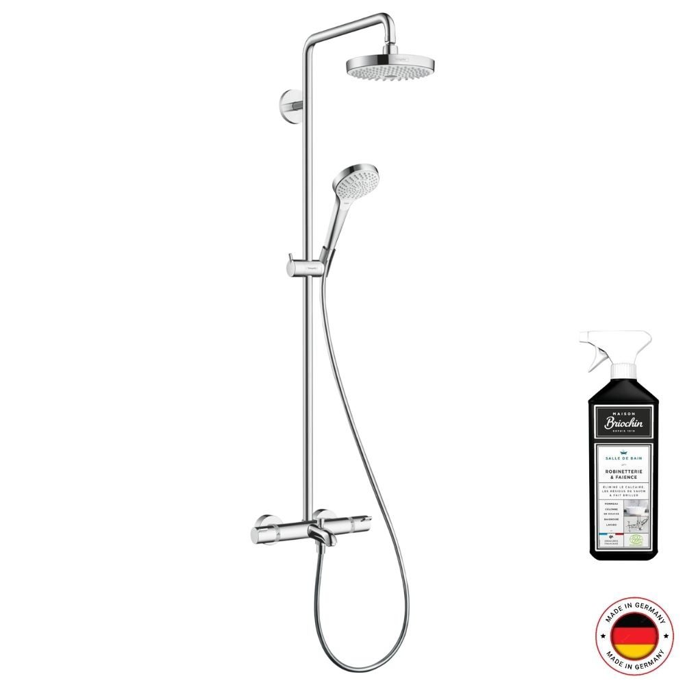 Colonne Bain Douche Thermostatique Hansgrohe Croma Select E Blanc