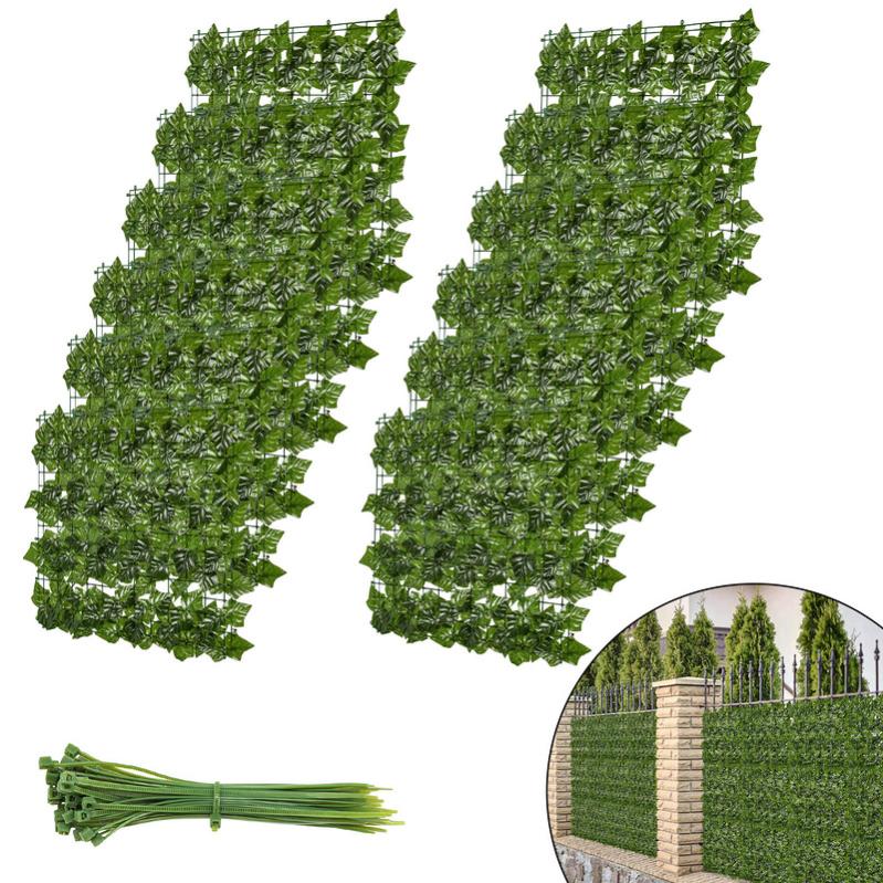 Haie Artificielle Brise-vue 100 X 300 Cm - Feuilles De Lierre, Pour Clôture, Terrasse, Balcon, Fixation Facile