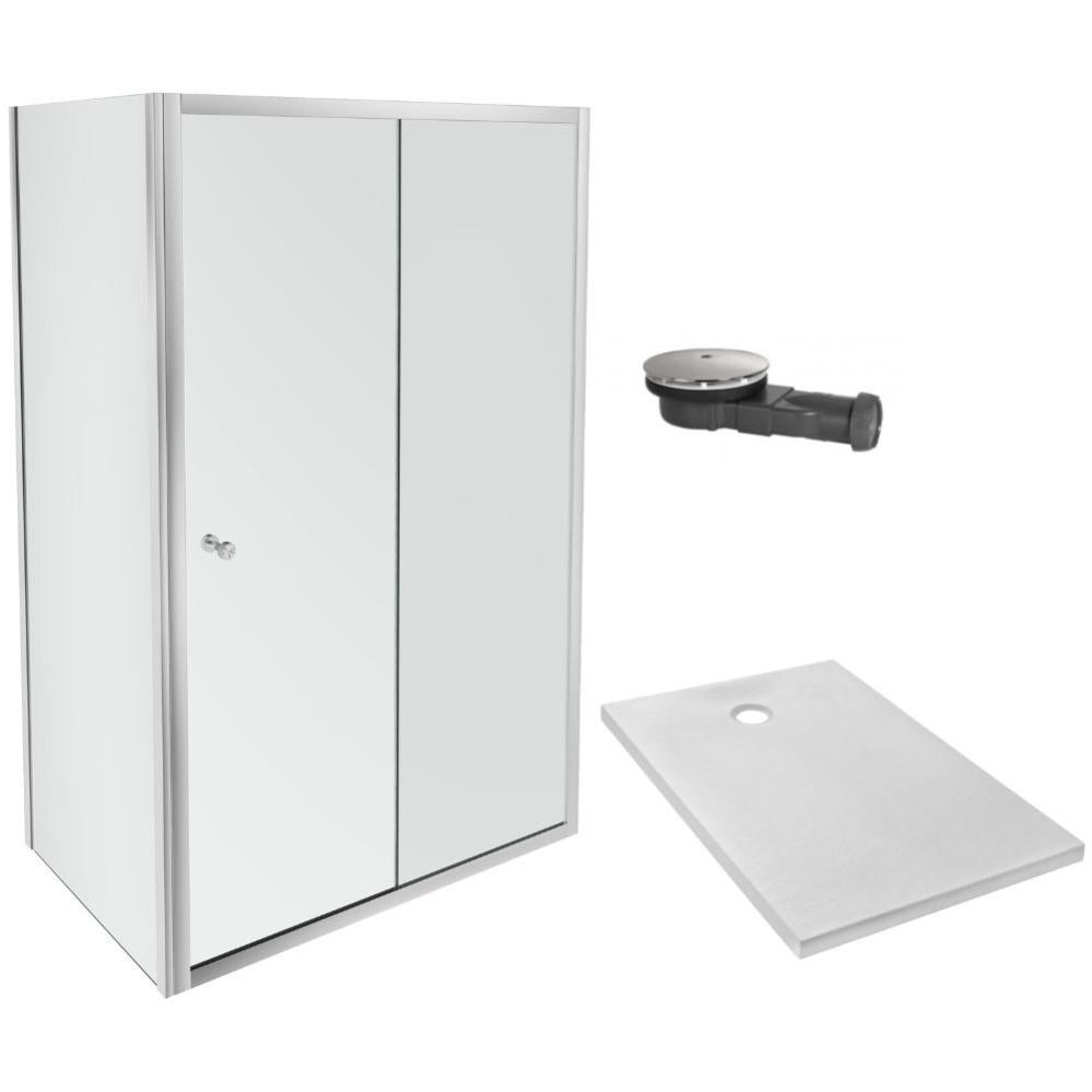 Receveur douche JACOB DELAFON Ipso 80x80 + paroi porte pivotante angle