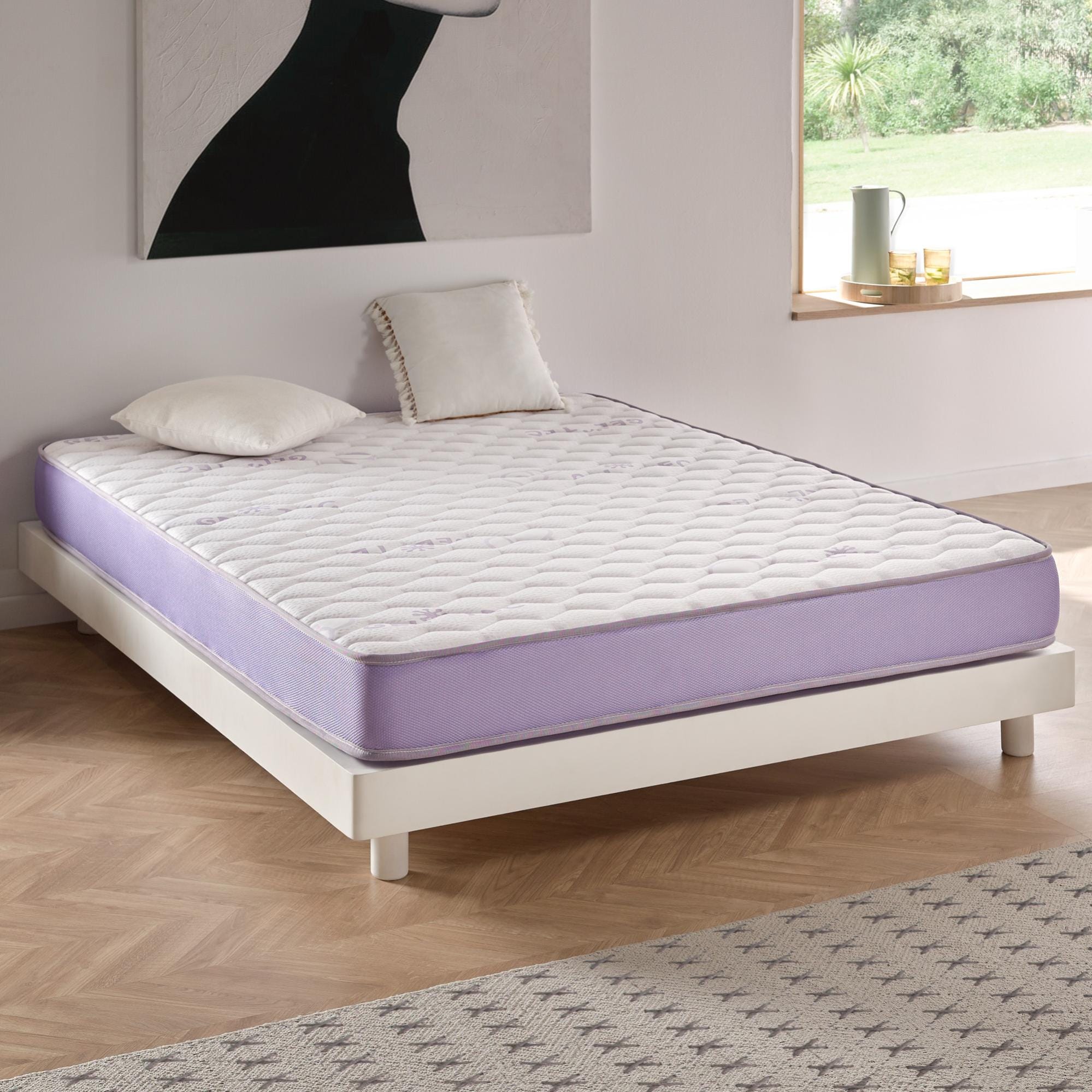 Ensemble Matelas + Sommier Vital Relax 140x190 Cm - Confort Ferme, Maintien Optimal Pour Un Sommeil Réparateur