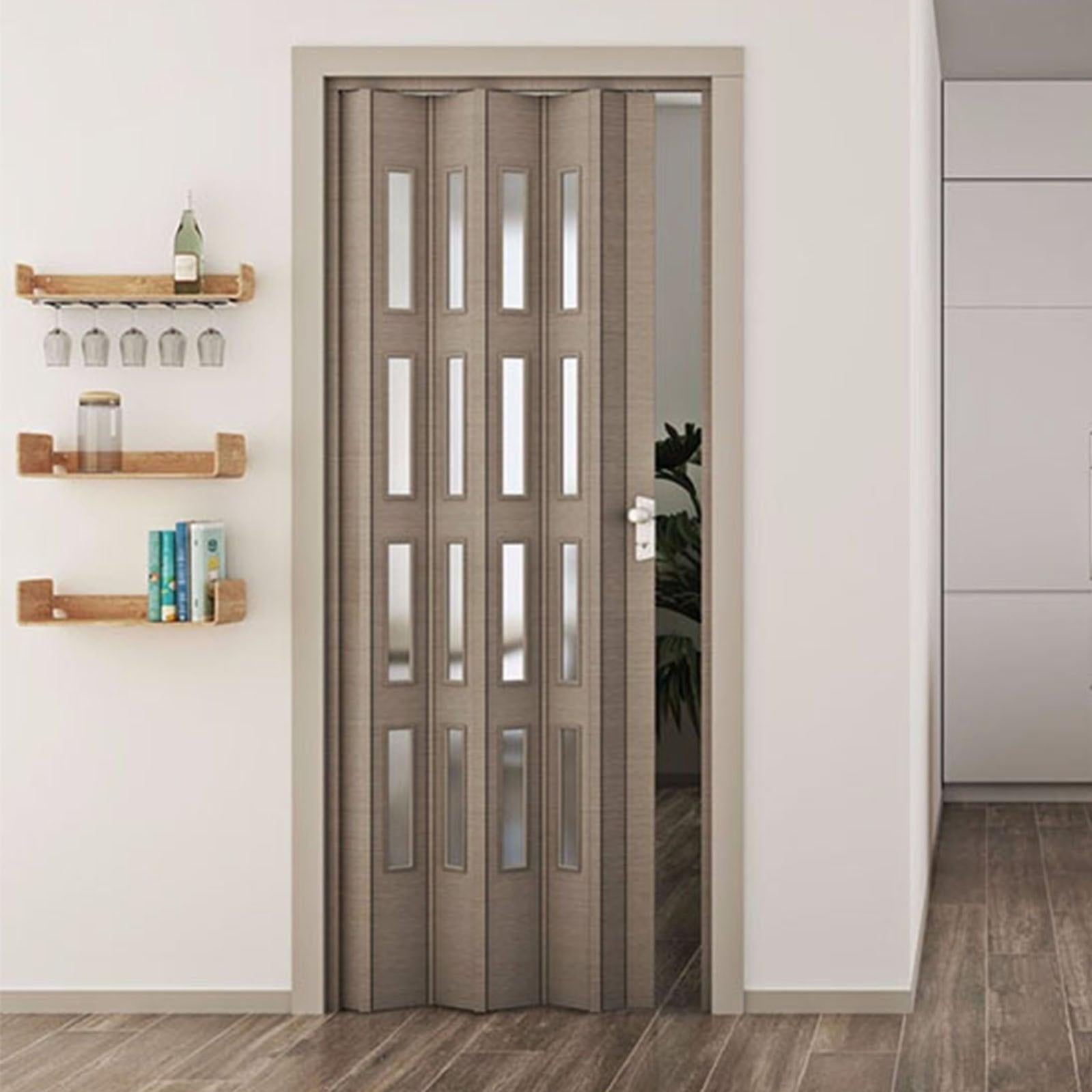 porta a soffietto con vetro