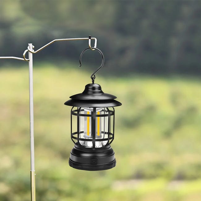 Lanterna a led da campeggio con batteria 18650 ricaricabile usb lampada di  emergenza portatile
