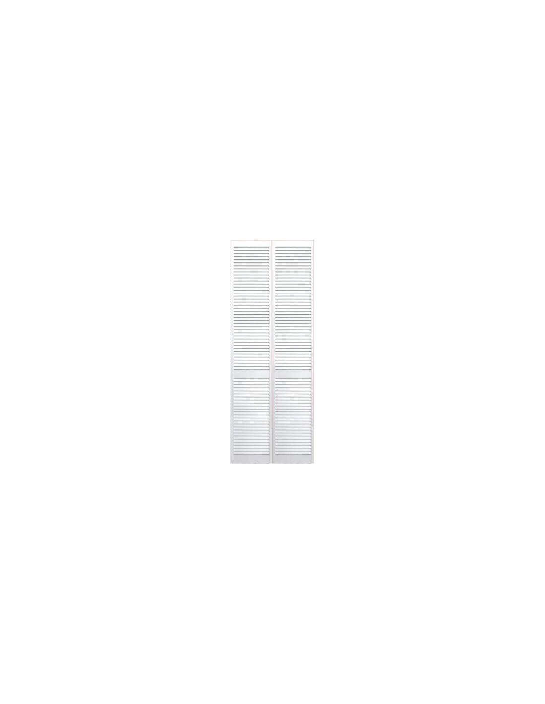 Portes De Placard Pliantes Persiennées Laquées Blanches 61 Cm Leroy Merlin