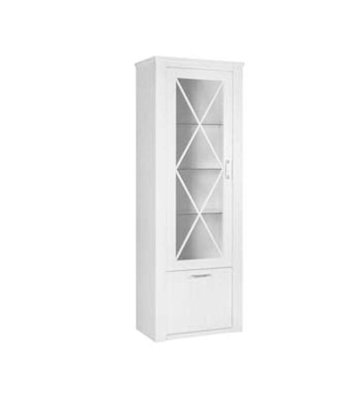 Vitrina 2 puertas modelo austral acabado blanco patinado, 70cm(ancho) 201cm(alto) 40cm(fondo).