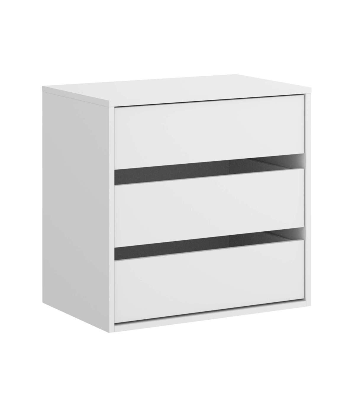 Cajonera R-Line Solid 60 cm blanca/negra alto brillo moderna 1 cajón  Vicco