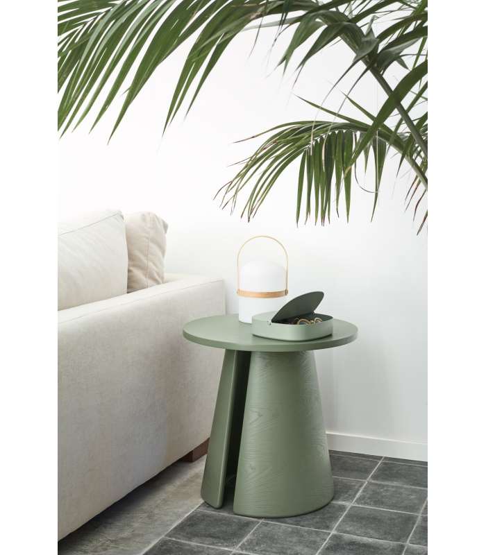 Mesa auxiliar de rincón modelo cep acabado verde, 50cm(ancho) 50.1cm(alto) 50cm (largo)