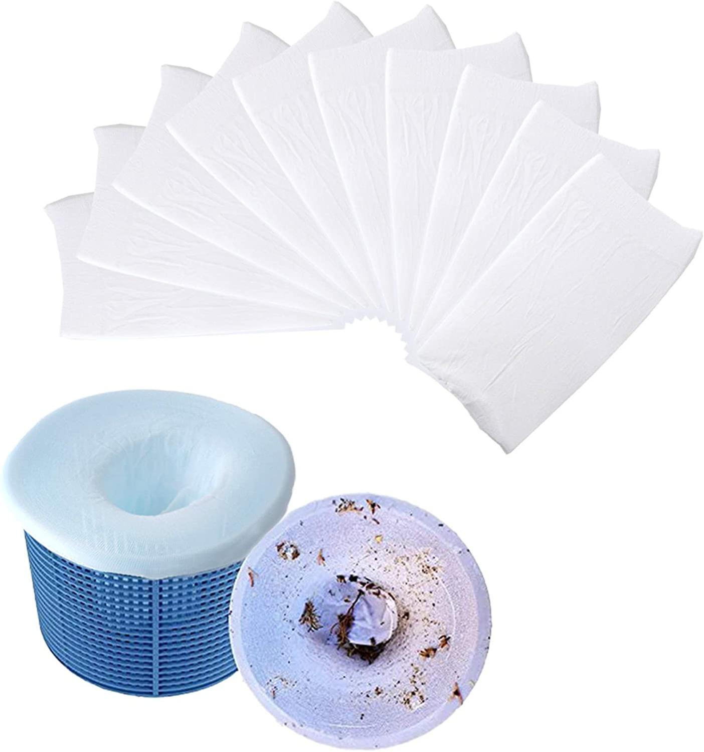 Lot de 10 chaussettes filtrantes pour écumoire de piscine, maille fine pour filtre de piscine