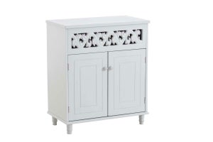 CASSETTIERA 4 CASSETTI 78X40X31CM COMODINO HOME BIANCO LEGNO SHABBY MULTIUSO