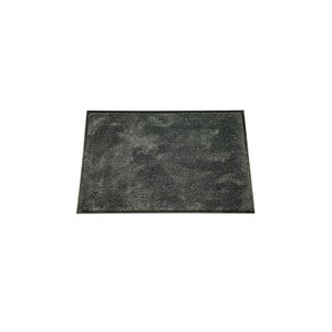 Relaxdays Paillasson gris chiné tapis d’entrée couloir intérieur extra plat  mince 60 x 90 cm, noir-gris