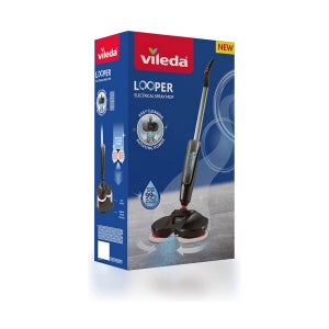 vhbw 2x Serpillères remplacement pour Vileda 152623 pour balai nettoyant -  Tête de rechange, microfibre, blanc / rouge