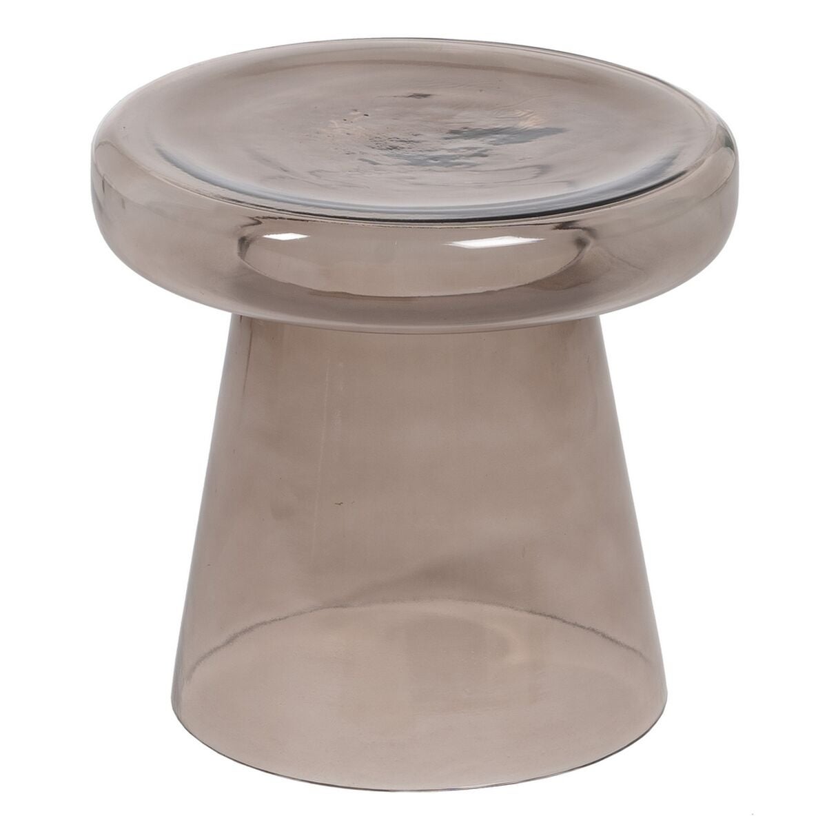 Mesa auxiliar cristal taupé 40 x 40 x 38 cm
