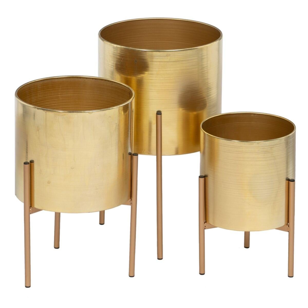 Set di 3 vasi da fiori neri su supporto per eleganza 88324244 88324244 88324244 88324244
