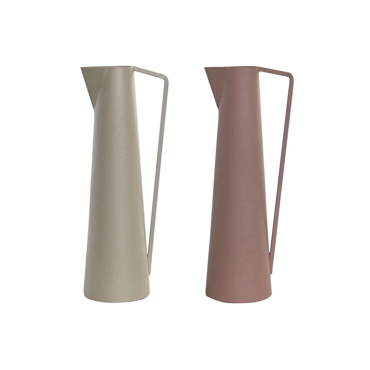 Vaso DKD Home Decor 12 x 10 x 35 cm Beige Rosa Ferro (2 Unità)