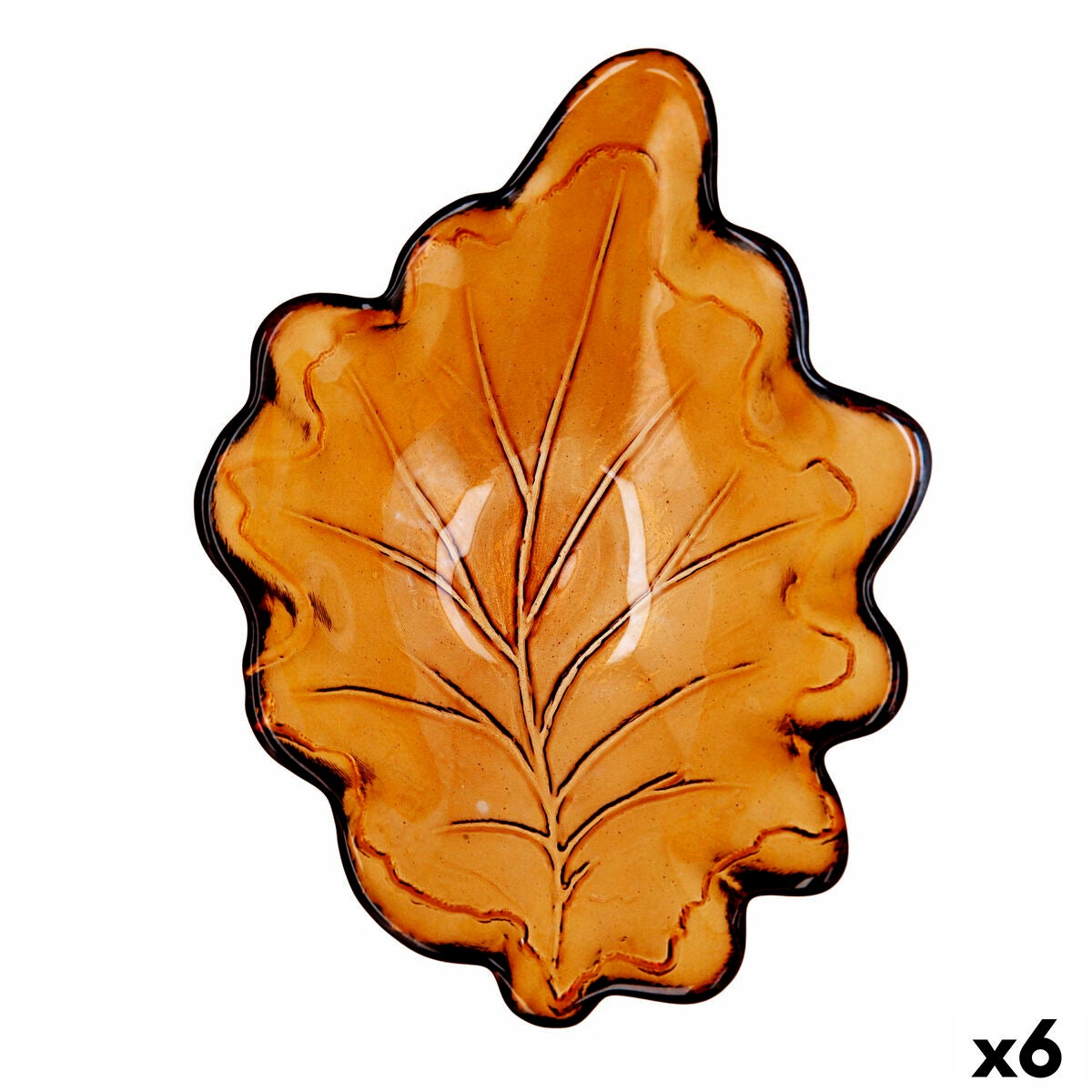 Plateau ap ritif quid volet marron verre 19 x 14 x 4 cm pack 6x