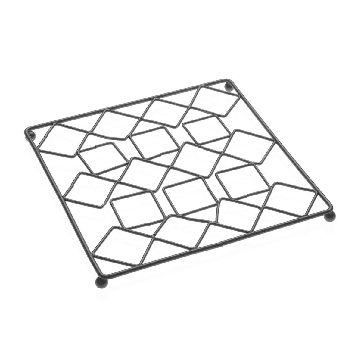 Salvamantel versa negro metal acero 20 x 1 x 20 cm leroy merlin