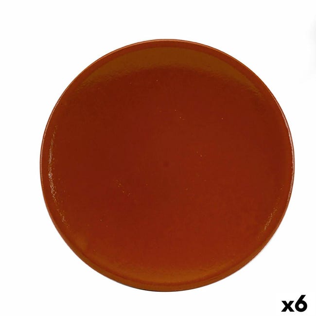 Assiette Raimundo Réfracteur Faïence Céramique Marron (Ø 30 cm) (6 ...