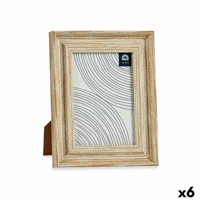 Cornice 10x10 In Legno Bianco Con Bordo Marrone Con Fiorellino In Legno Cornice 10x10 In Legno Bianco Con Bordo Marrone Con Fiorellino In Legno