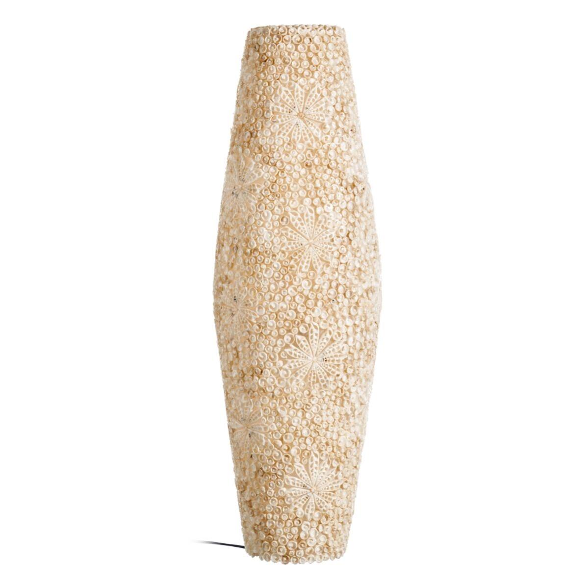 Lampadaire 25 x 25 x 80 cm blanc fibre naturelle leroy merlin