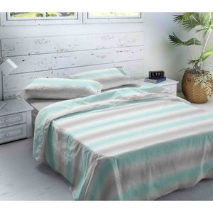 Juego de sábanas invierno PALAS AZUL TEJIDO CORALINA AZUL Cama 150