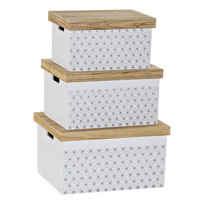 Cajas Organizadoras Apilables X 2 Con Tapa Para Baño