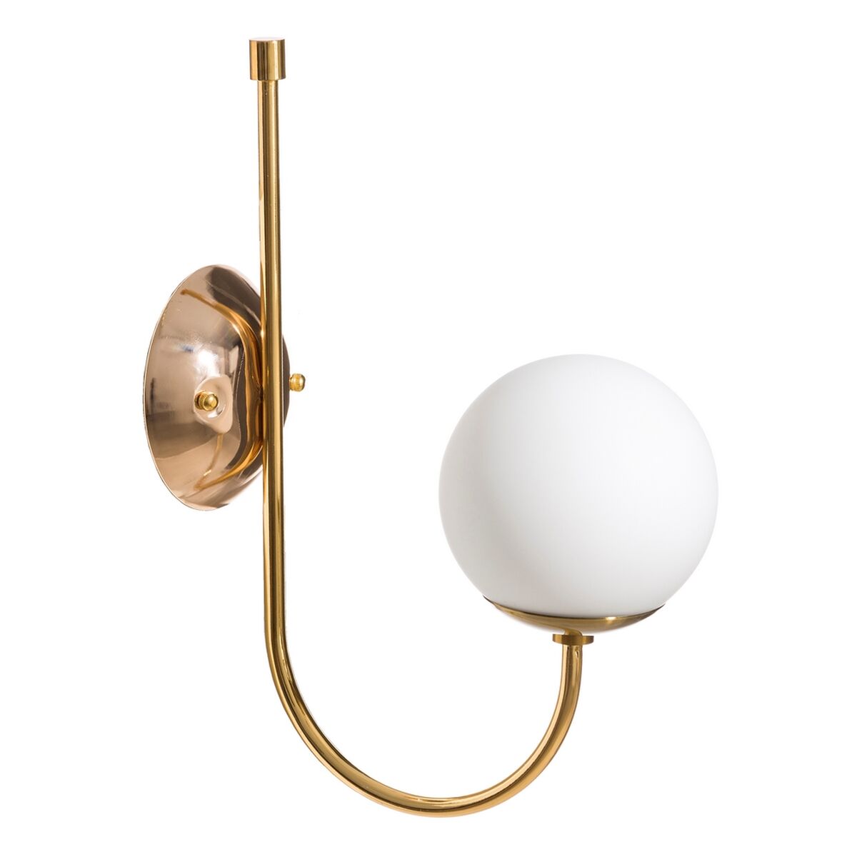 Applique 24,8 x 24,8 x 42 cm Verre Doré Métal Blanc Vintage Leroy Merlin