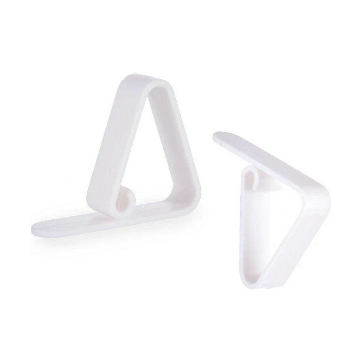 Pince pour nappe Blanc Plastique (5,5 x 4,5 x 1,5 cm) (12 Unités
