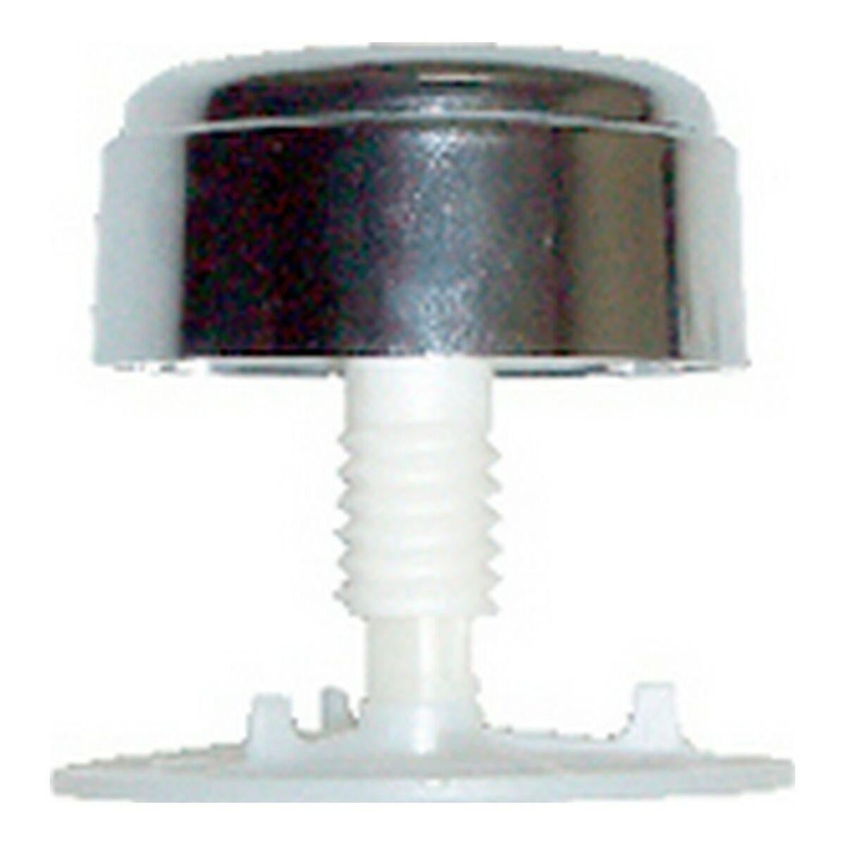 Pulsante Doppio Scarico Per WC – Rotondo, Cromato, Per Cisterne Nascoste (Argento, 84x98 Mm)