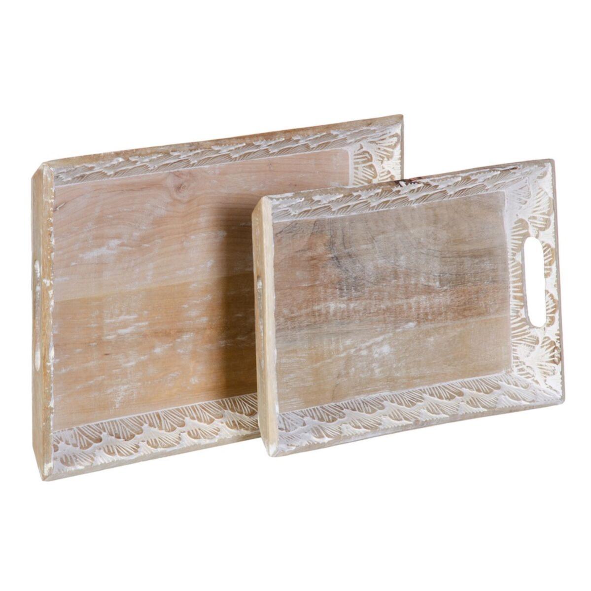 Casa Padrino Vassoio / Vassoio Da Portata Nero Effetto Coccodrillo 55 X 35 X H 6 Cm Accessori Gastronomia