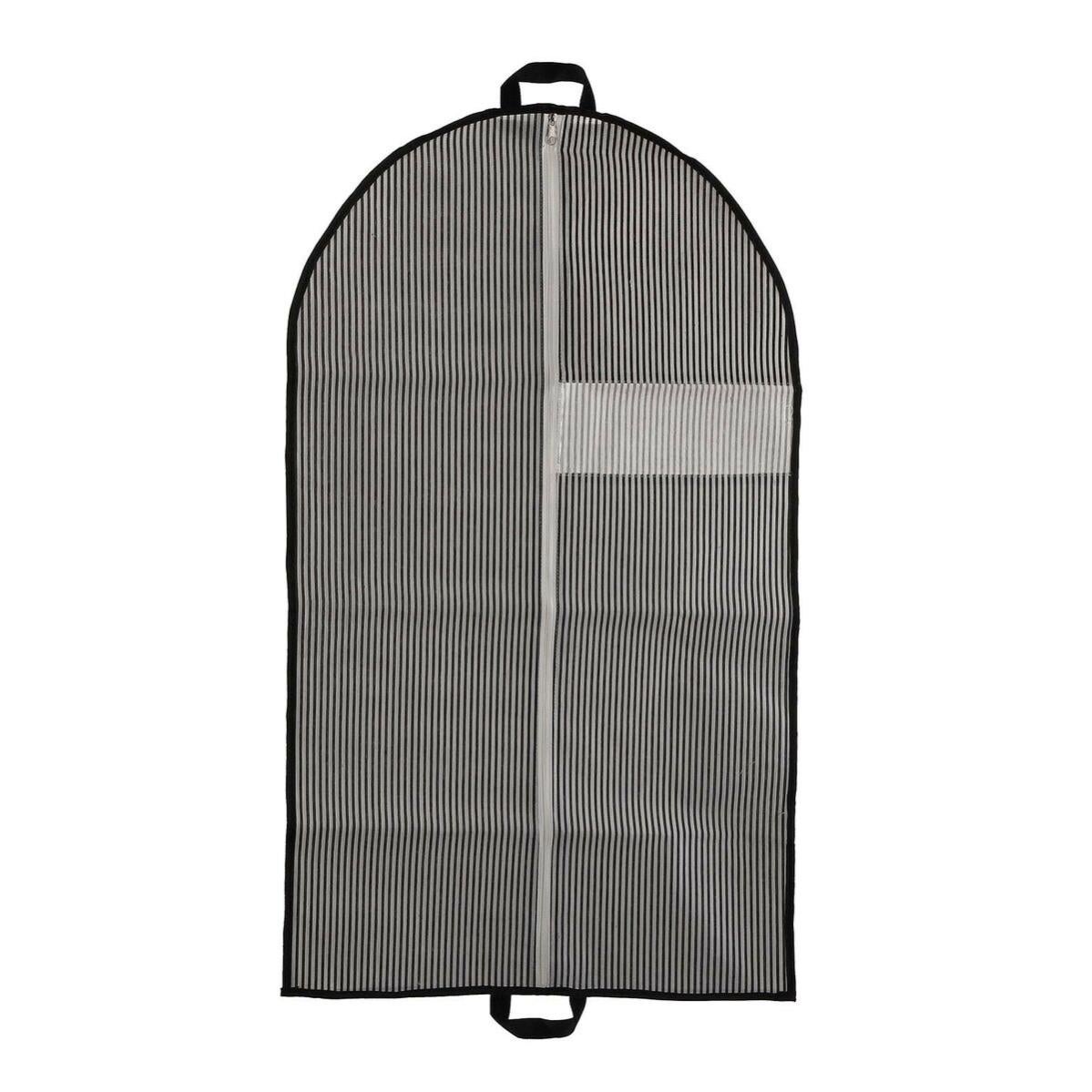 Leifheit 80020 Custodia Lunga Per Abiti, Tessuto A Maglia Stretta, Grigio, 60x144 Cm, Traspirante, Con Antina Trasparente