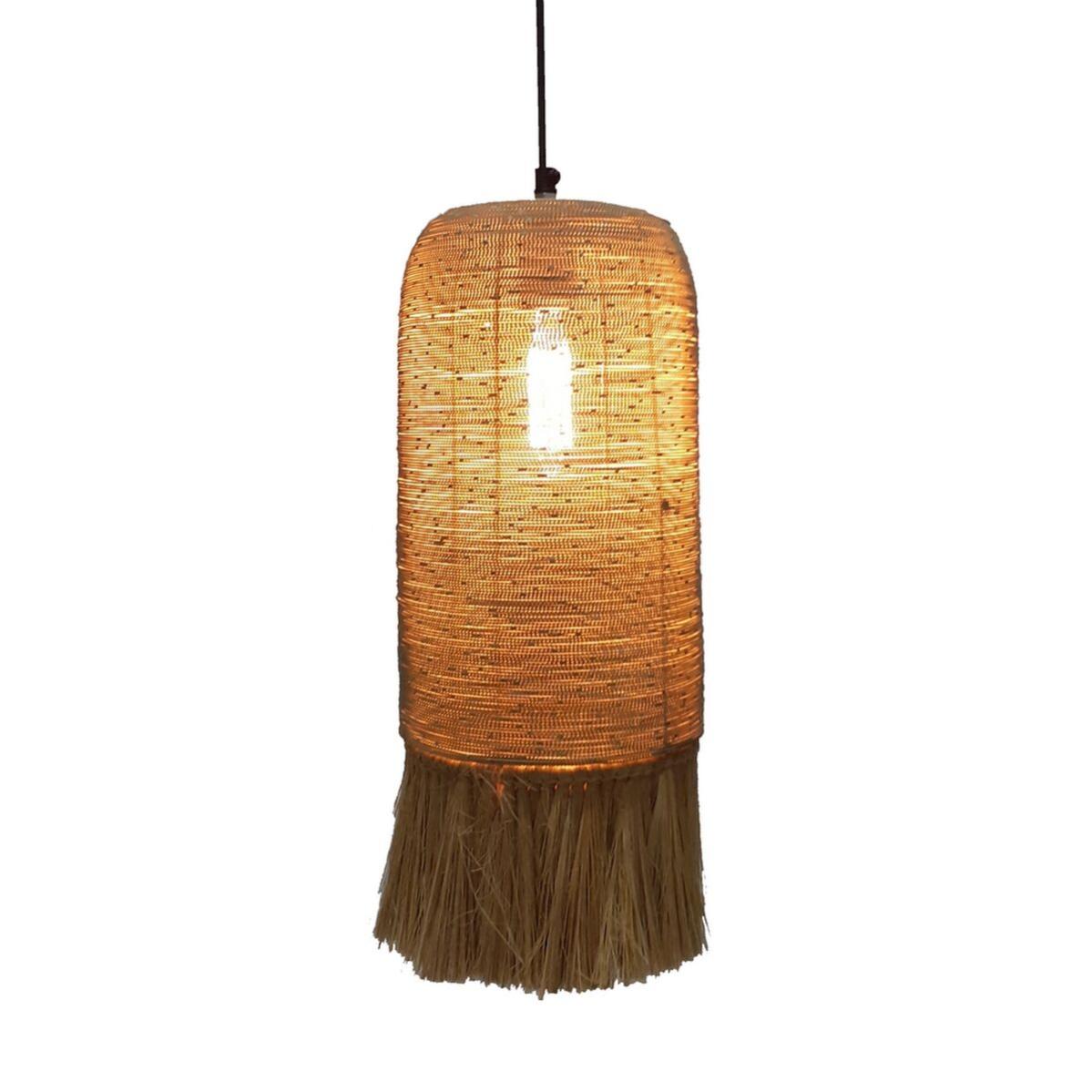 Lampadario 23 x 23 x 35 cm Metallo Fibra naturale | Leroy Merlin