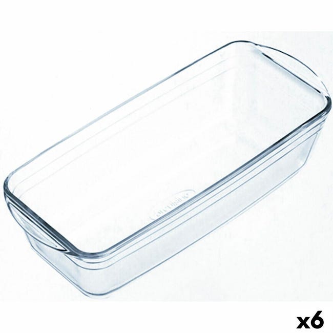 Molde para Horno Ô Cuisine Rectangular 29 x 12 x 8 cm Transparente (6 ...