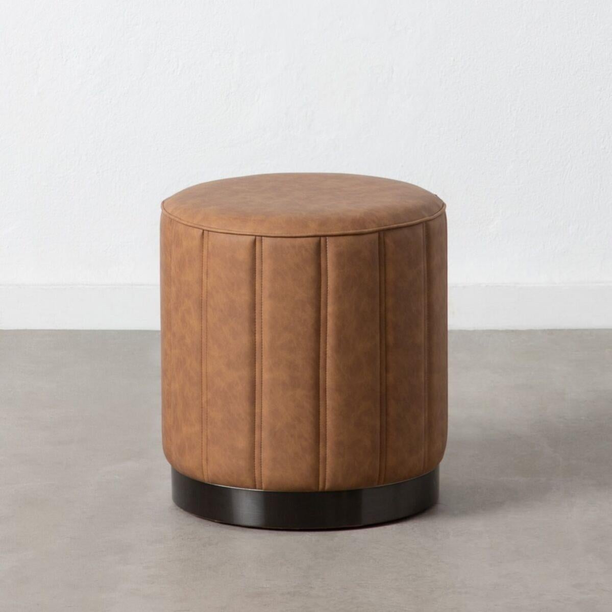 Pouf Contenitore DRW In Ecopelle Argento - Dimensioni 38x38x38 Cm, Comodo E Pratico Per Sedia E Riporo