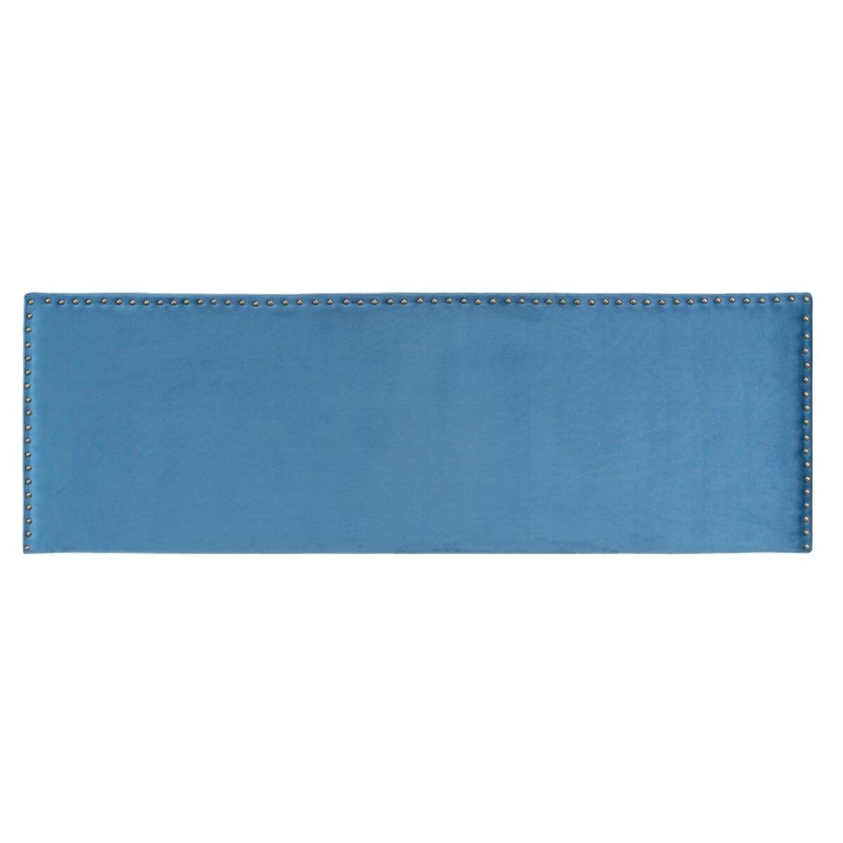 Cabecero de cama 180 x 6 x 60 cm tejido sintético azul