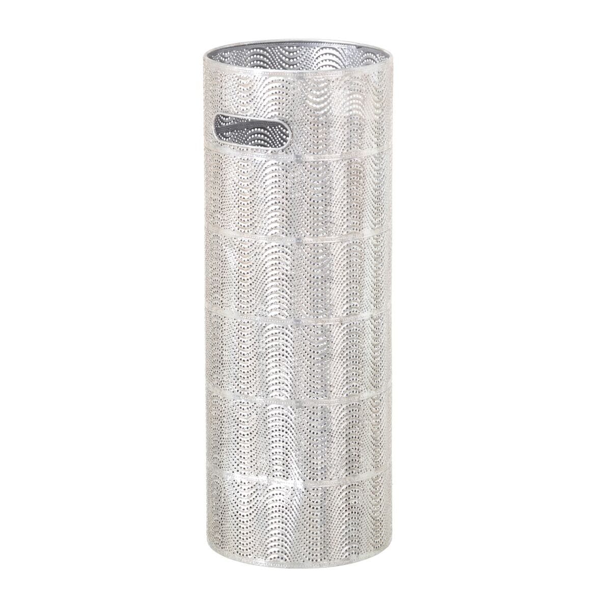 Paragüero de metal color gris con plato de plástico 15,50 X 15,50