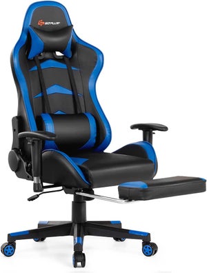 IDMarket - Fauteuil de Gaming Alex réglable avec Repose-Pied, Coussin de  tête et Coussin Lombaire Noir et Gris