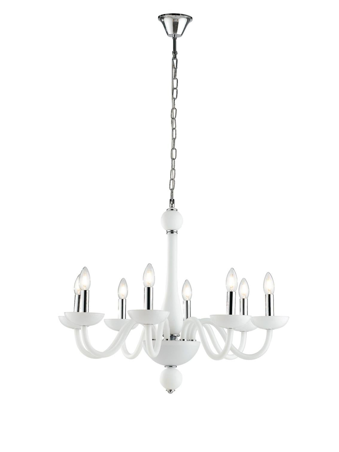 Lampadario Rustico Industriale A 8 Luci – Forma Di Candela – Nero Opaco – Per Soggiorno, Cucina, Isola E Camera Da Letto