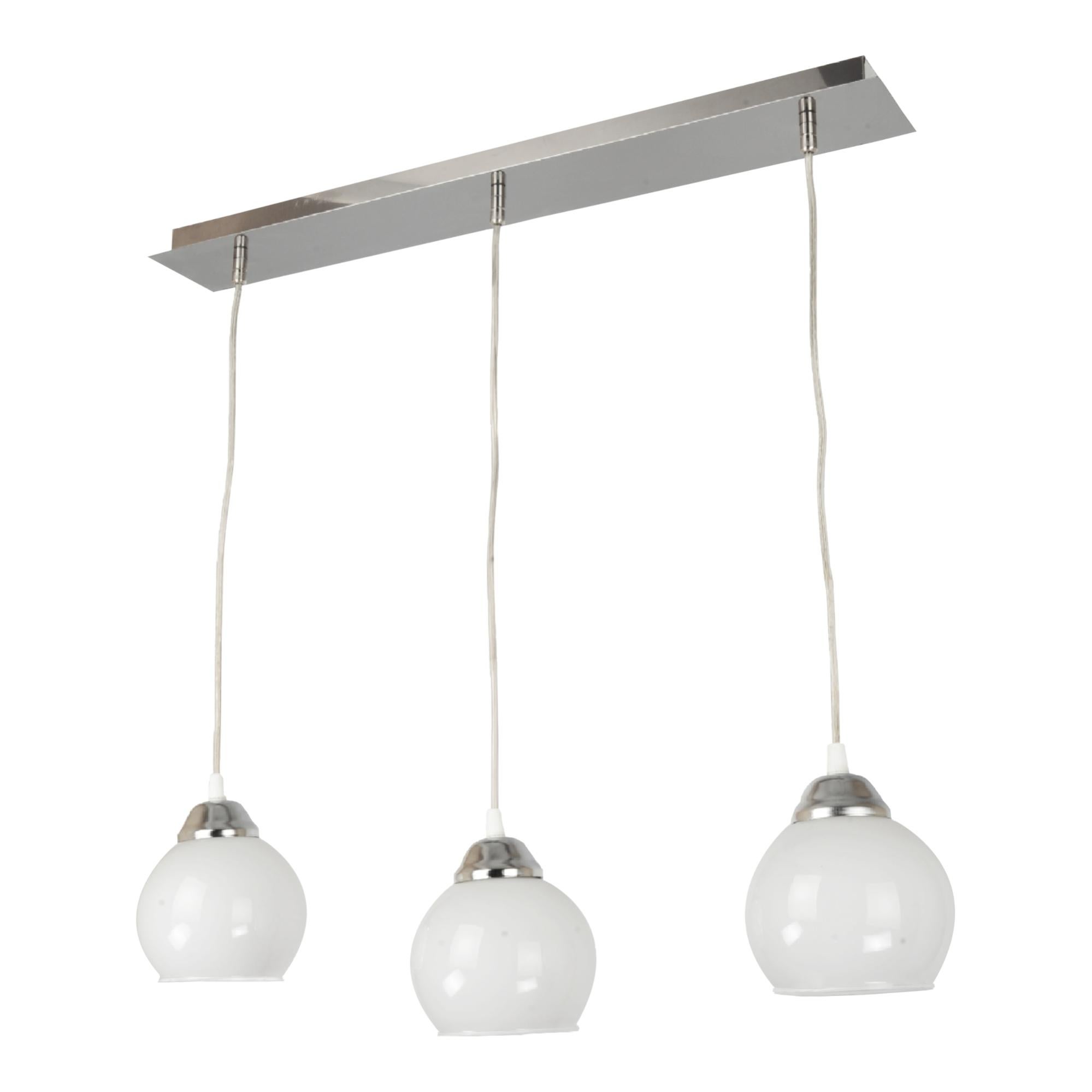 Lampadario A Sospensione Con 3 Paralumi &ndash; In Metallo, Attacco E27, Dimmerabile, Per Soggiorno, Camera, Bagno E Cucina, 30x30x26 Cm