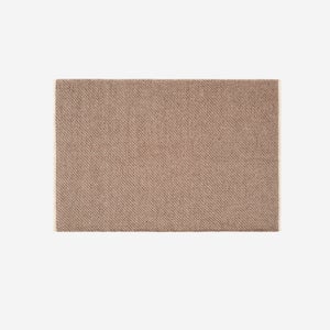 Tapis 200x300 cm en tissu jute et laine beige - ISHANK