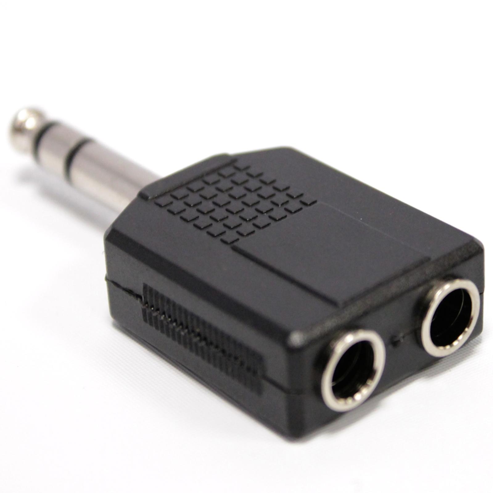 Duplicateur avec deux connecteurs jack femelle 6,3 mm vers un