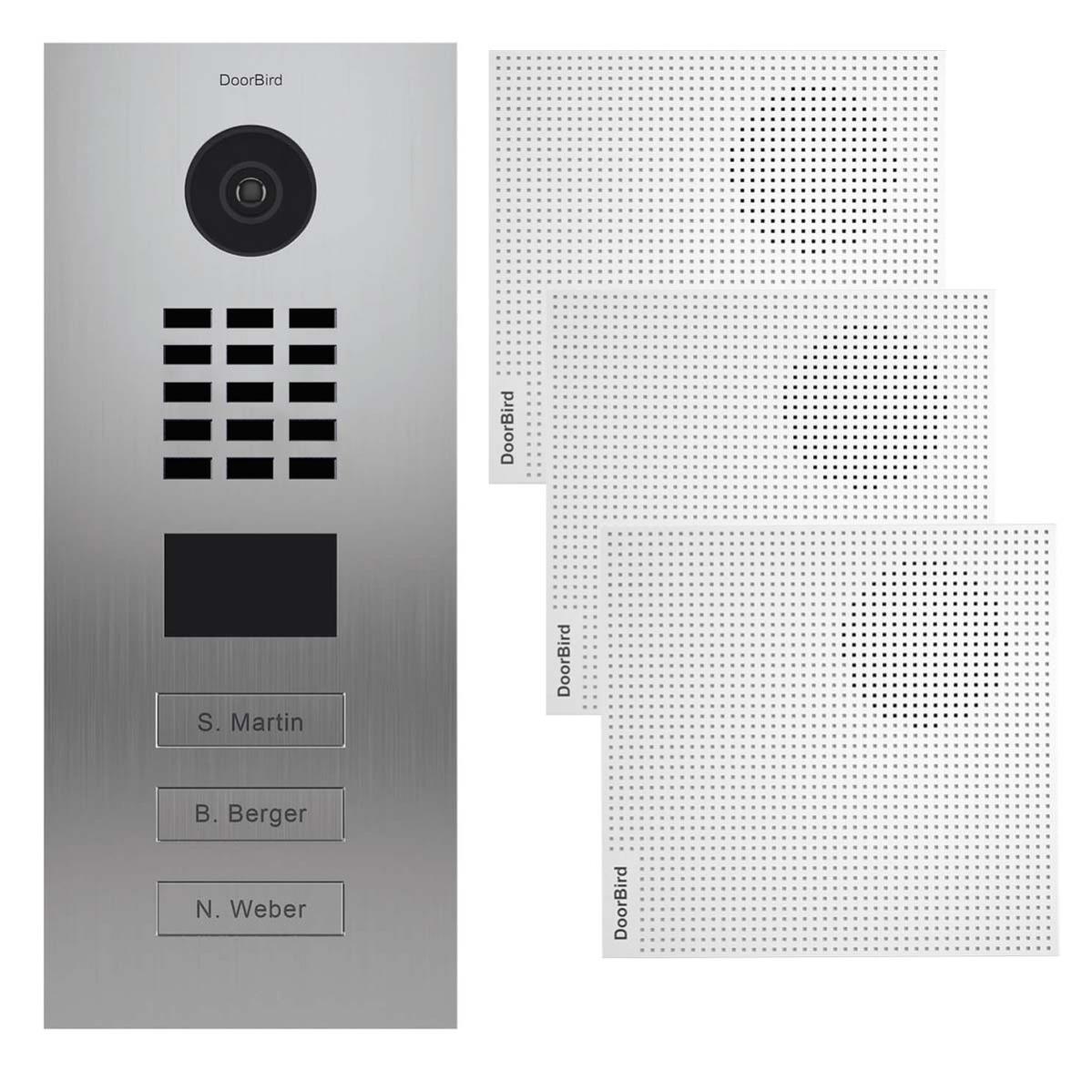 Portero IP 3 timbres + 3 carillones - Doorbird D2103V Acero inoxidable ...