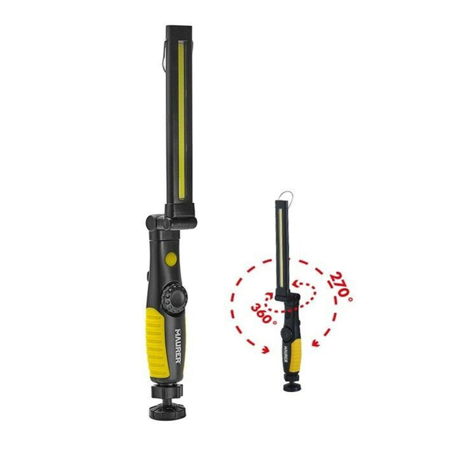 TORCIA LED GIREVOLE A BATTERIA RICARICABILE MAURER - Foto 2