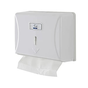 Dispenser carta mani, distributore carta asciugamani, dispenser salviette,  porta carta asciugamani - PQSACDK, Mini, plastica, bianco 