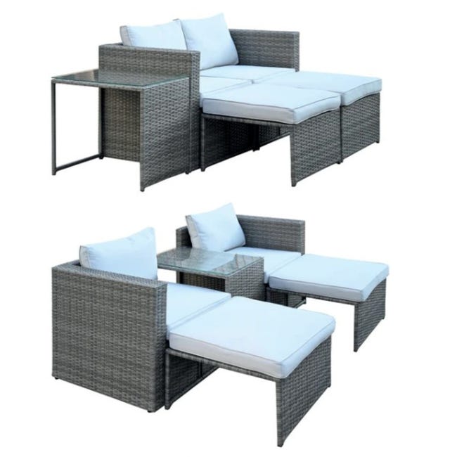 COMBO 1 mesa de terraza Lyra + 6 sillas de terraza Alum
