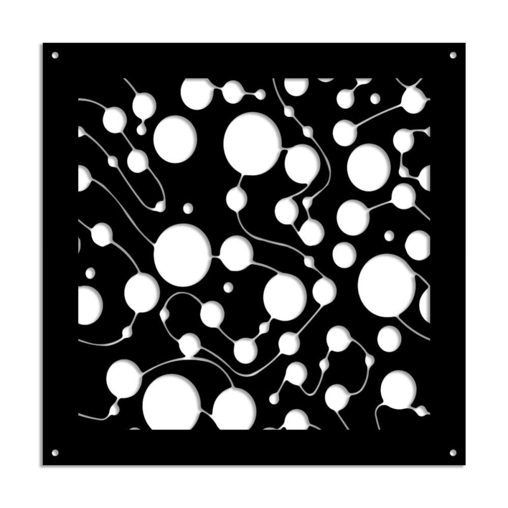 DOLPHIN - Pannello In PVC Traforato - Parasole - Misura 48x48 Cm Spessore 1 Cm Colore Nero 87886538